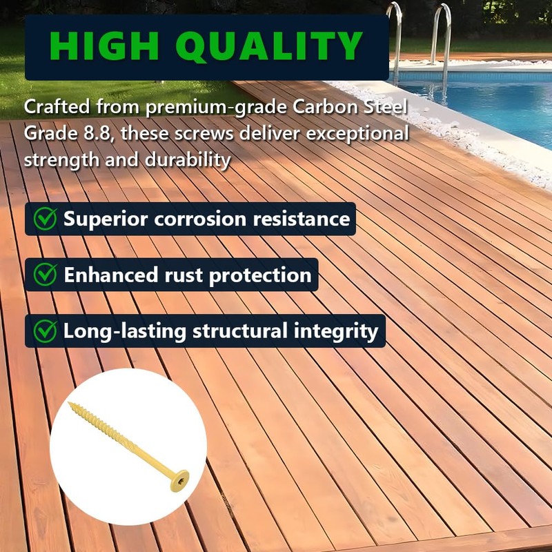 20 Pack 1/4 x 7 inch Heavy-Duty Structural Wood Screws,