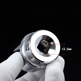 1/2'' Drive Shallow Socket, Chrome Vanadium Steel 12 Point Universal Metric Spline Socket for Driver and Wrench (1 Pack, 16mm)