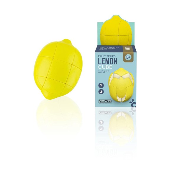 Comansi- Limone Lemon Cube-Cubo Magico di velocità. Gioco educativo per sviluppare l'intelligenza e la destrezza, Multicolore, 7 x 7 x 10 cm, 1