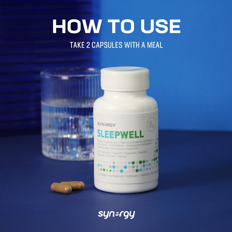 Synergy WorldWide SleepWell 100 Capsules | Relaxation with Valerian Root,