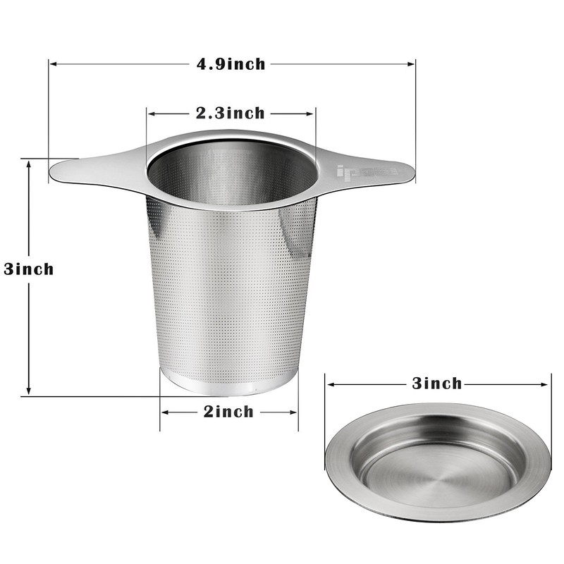 Ipow Tea Infuser 304 Stainless Steel Extra Fine Strainer Steeper
