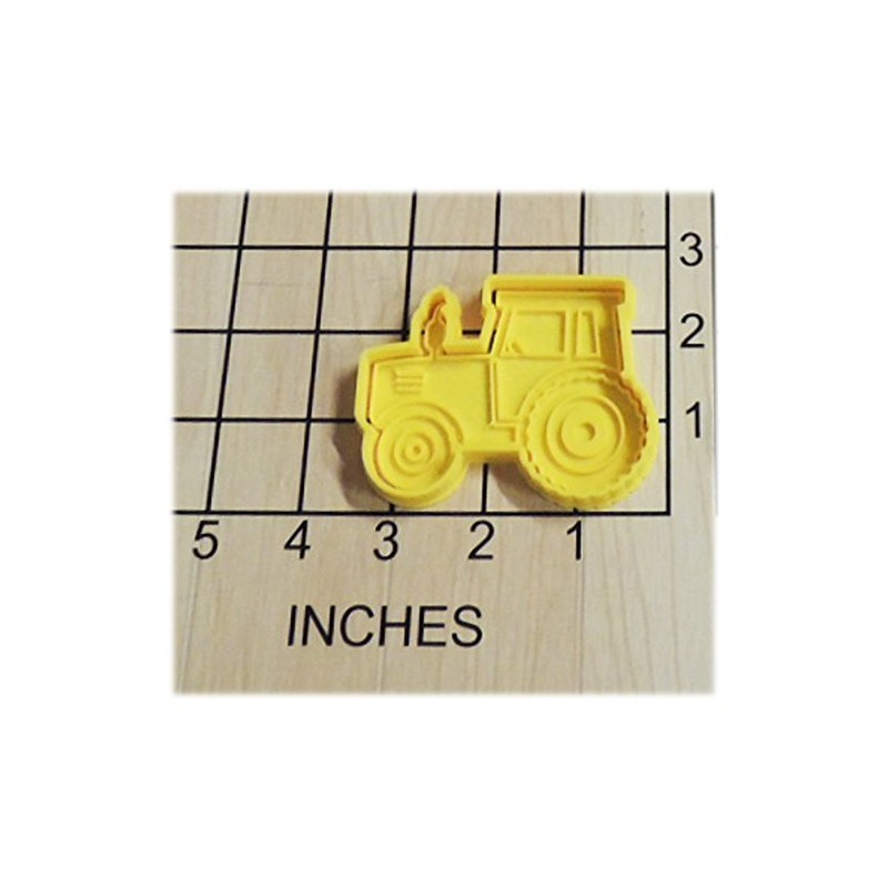 Farming Tractor Shaped Cookie Cutter and Stamp #1271