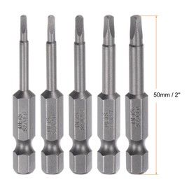 sourcing map 5pcs TA1.8-TA3.0 Triangle Screwdriver Bit 1/4" Hex Shank 2" Length Magnetic Tri-Angle Screw Driver Power Tool