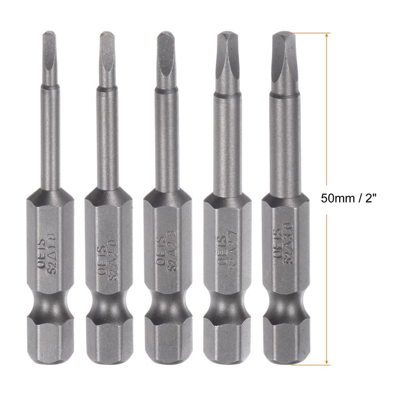 sourcing map 5pcs TA1.8-TA3.0 Triangle Screwdriver Bit 1/4" Hex Shank
