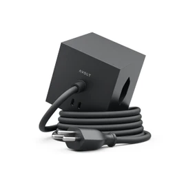 Avolt Square 1 Multiple Socket Swiss USB C (Zwart)