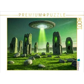 CALVENDO Puzzle A UFO erects Stone Circles | 1000 Pieces Size 25" x 19"