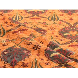 Floral Tulip Bohemian Boho Tapestry Ottoman Turkish Navajo Moroccan Oriental Ethnic Upholstery Fabric by The Yard Meter (1 Yard (55" x 36"))