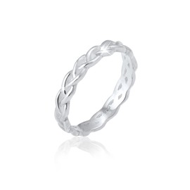 Elli Women's Braided Infinity Knot Trend Ring in 925 Sterling Silver, Sterling Silver, None