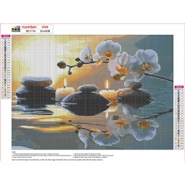 MXJSUA Orchids Diamond Painting Kits for Adults, 5D Diamond Art Kits for Beginners, DIY Full Round Drill Picture with Diamond for Home Wall Decor, 30x40cm