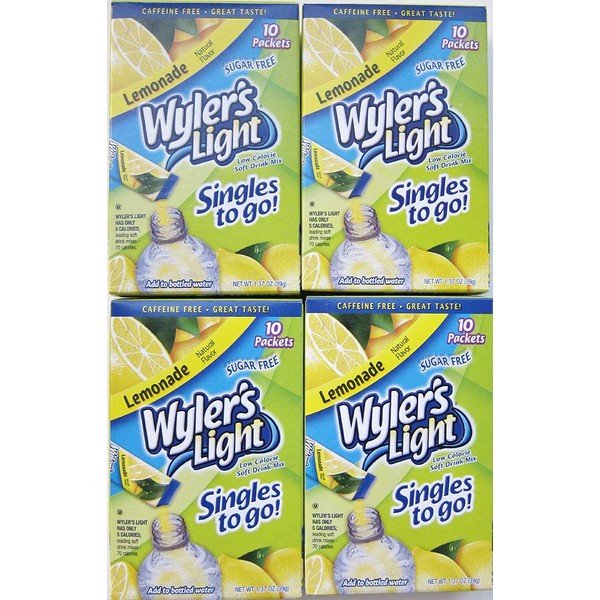Wyler's Light Lemonade Singles To Go - 4 Boxes