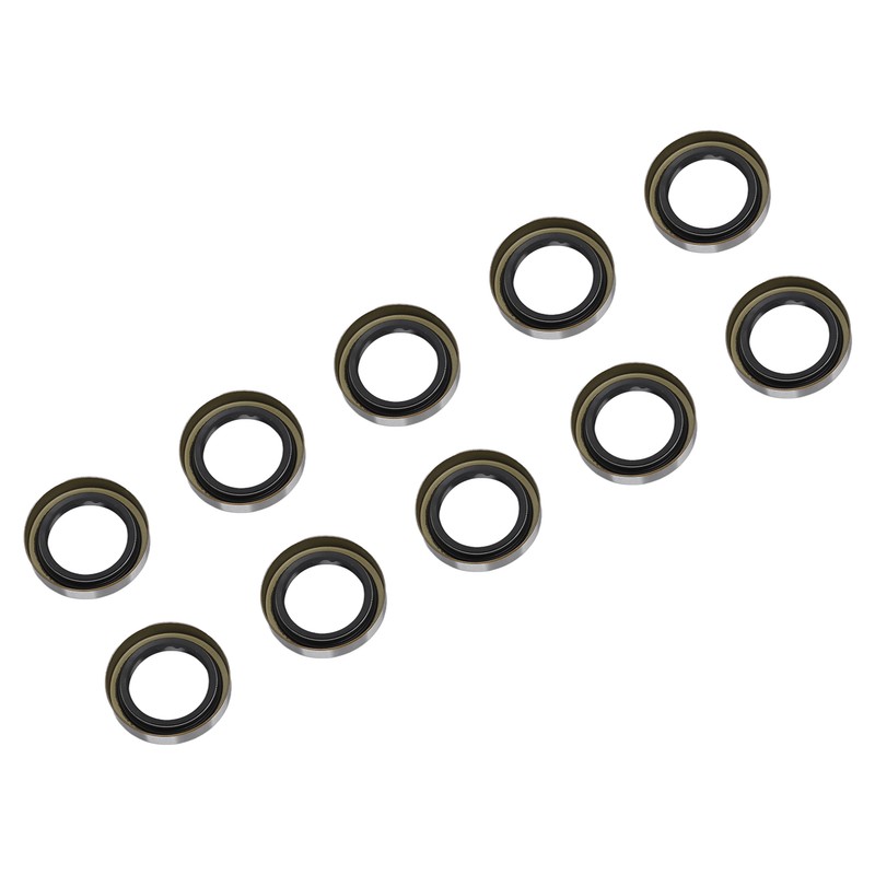 10PCS Double Lip Grease Seals High Hardness Trailer Axle Hub