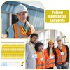 20 Pieces Yellow Contractor Lanyards with 20 ID Card Holders