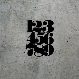 Decal Stickers of Numbers (Black) (Set of 2) Premium Waterproof Vinyl Decal Stickers for Laptop Phone Accessory Helmet Car Window Mug Tuber Cup Door Wall Decoration - ANDVER1746213BL