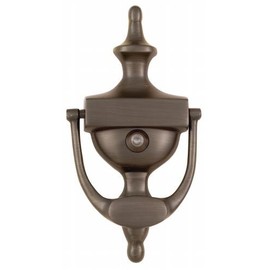 Oil Rubbed Bronze 7" Inch Traditional Door Knocker w/Viewer : 55-2158