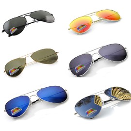 4sold Klassische Unisex Polarisierte Sonnenbrille in vielen Farbkombinationen (Orange)