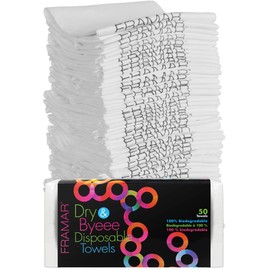 FRAMAR Biodegradable Salon Towels for Hair Stylist – Hair Towels for Women, Disposable Towel, Salon Towel, for Spa, Barber, Gym, Super Absorbent and Extra Soft – 50 Count