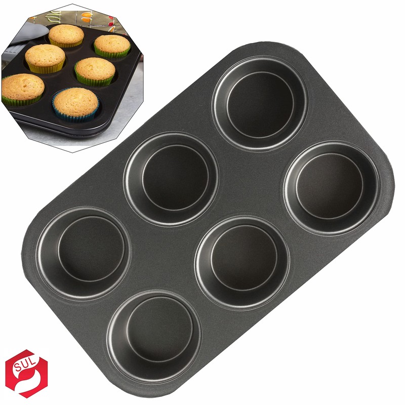 SUL Non Stick Muffin Trays Baking Moulds, Cupcake Tray for