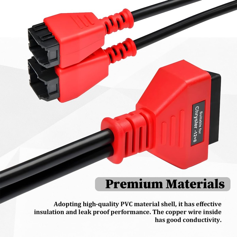 Car 12+8 Pin Connector to OBD2 Adapter, Security Bypass Cable