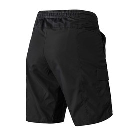 EZRUN Pantalones cortos de ciclismo de montaña acolchados 3D para hombre, ligeros, MTB (negro, S)
