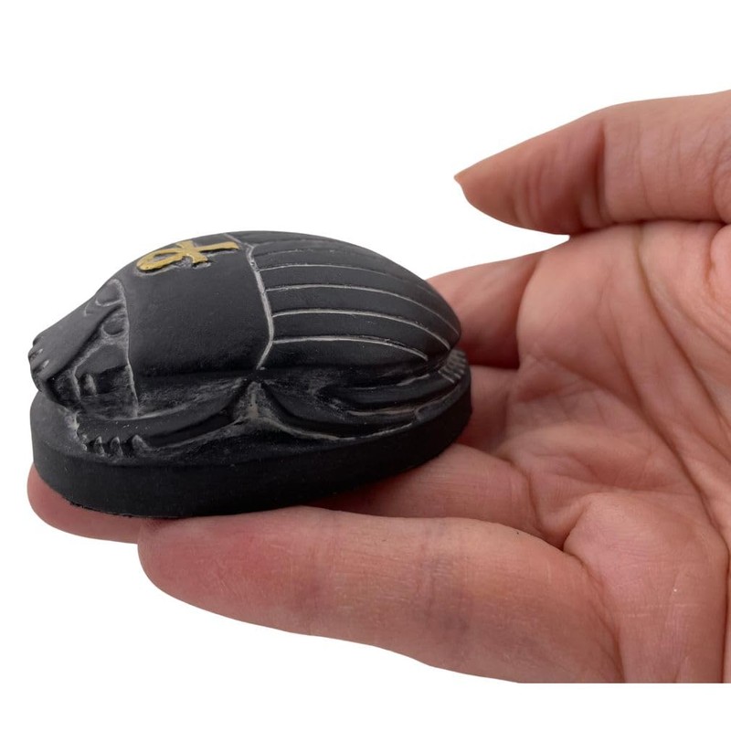 Small Egyptian Scarab, Black Finish - E-040KP