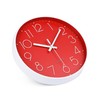 jomparis Red Wall Clock 12 Inch Silent Non-Ticking Battery Operated