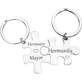 Tecreo Brother Sister Gift, Broth er, Brothe r-in-law Key Chain G ift, Sister Siste r-i n-law Key Chain Gif t, Funny Birthday Gift, Christmas gi ft for Brother, Sist er, Words Spanish