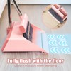 KZKR Pink Broom and Dustpan Set with Adjustable Handle for