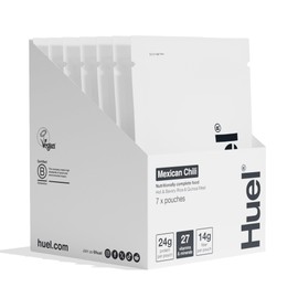 Huel Hot and Savory Meal Packs | Mexican Chili | Up to 25g Protein Plant Based Instant Meal | 27 Vitamins and Minerals | 100% Nutritionally Complete | 7 Pack