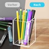 AITEE Clear Acrylic Pen Holder: 3 Pieces Pencil Holder Desk