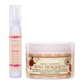 Crema Nutritiva Rosa Mosqueta 350grs. y Suero Células Madre 60ml. set Florigan (1 unidad)