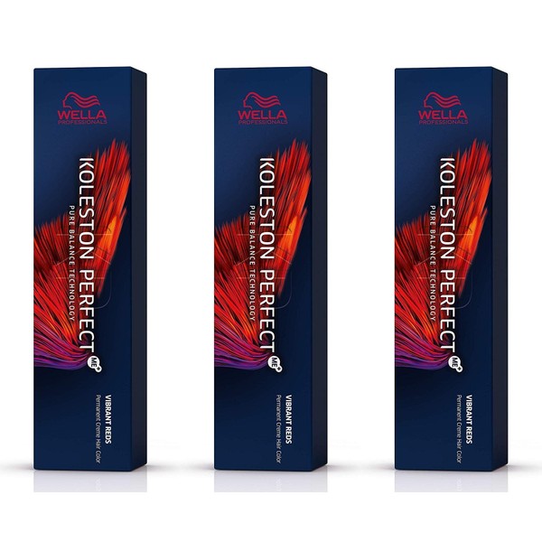 Wella Pack of 3 Koleston Perfect ME+ KP Vibrant Reds