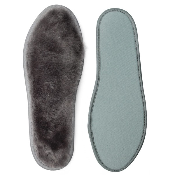 riemot Genuine Sheepskin Insoles for Men Women, Super Thick Premium