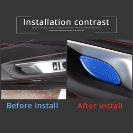 CHEAYAR Soft Real Carbon Fiber Car Door Storage Box Mad Cushion Trim Cover Compatible with Corvette C8 Stingray Z06 Z51 2020 2021 2022 2023 Interior Decoration Accessories (Blue)