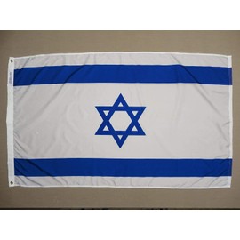 Annin Flagmakers Model 96200 Israel 4x6 ft. Nylon Dyed Design Flag, 100% Made in USA