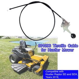 LDCRE 601096 Throttle Cable for Hustler Mower,Compatible with Hustler Raptor SD and SDX, Years 2019,Lawn Mower Drive Control Cable Replaces 601096