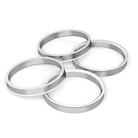 Hubcentric Rings (Pack of 4) - 67.1mm ID to 72.6mm OD - Silver Aluminum Hubrings - Only Fits 67.1mm Vehicle Hub and 72.6mm Wheel Centerbore - Compatible with Various Mitsubishi Mazda Kia Hyundai