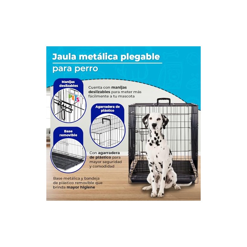 Fancy Pets Jaula Metálica Plegable para Perro - 93 cm