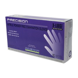 Adenna - PCS778 Precision 4 mil Nitrile Powder Free Exam Gloves (Violet, X-Large) - Pack of 10, Count 900