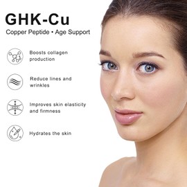QUBIT GHK-Cu Copper Peptide Face Cream – 4% Peptides Moisturizer for Fine Lines, Wrinkles, Firming, Deep Hydration & Collagen – 2400mg GHK-Cu – for All Skin Types, 3 oz