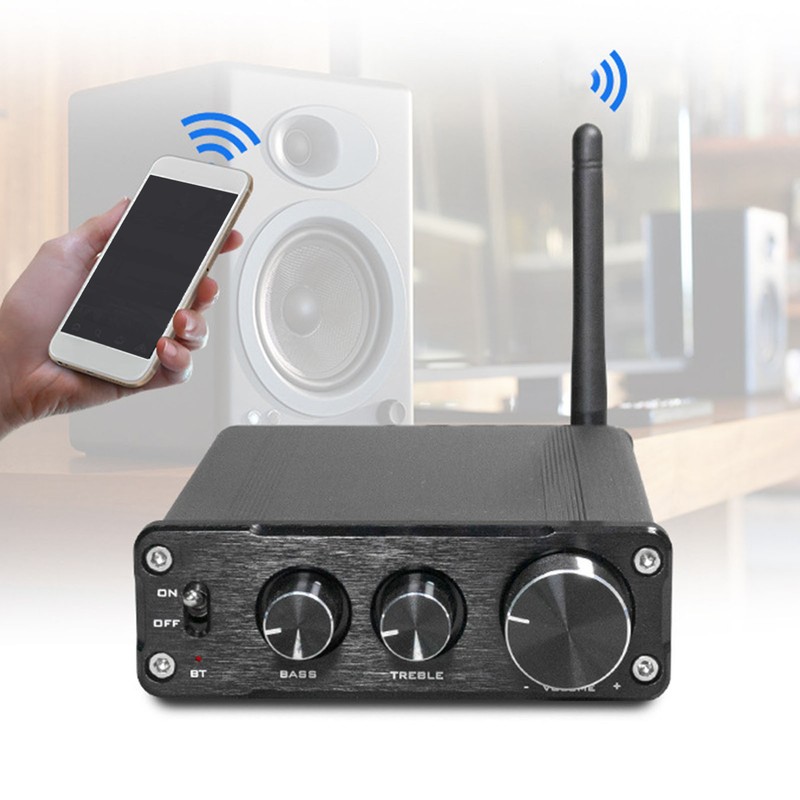 Bluetooth Power Amplifier HiFi Stereo Dual Channel HD Lossless Sound
