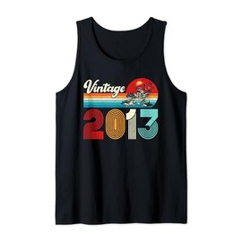Vintage 2013 Funny 11th Birthday Gifts 11 Years Old Retro Tank Top