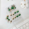 24Pcs Green St. Patrick’s Day Press on Nails Short Square