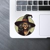 Medium 100mm 'Witch with Black Cat' Permanent Sticker Decal for