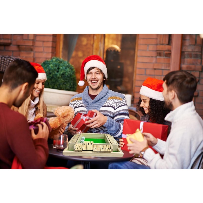 EACHHAHA Shut The Box 4 Player Classic Folding Board Game