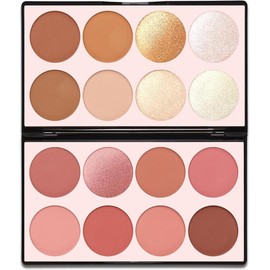 SPRINGSKY 16 Colores Paleta Contorno Maquillaje - Rubor Resaltadores Bronceador Polvo Todo En Uno Paletas de Maquillaje Kit de Contorno - Cosmética Facial Regalos para Mujer Belleza para Festivales