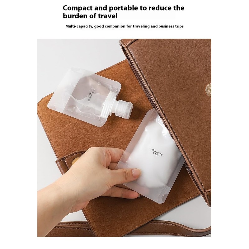 MAAYKOM 10 Pack Travel Pouches for Toiletries, Size Portable Containers,Stand