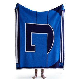 Throw Blanket Super Soft Throw Blanket and Warm Comfort Woven Blanket All Season Faux Fur Rabbit Velvet Yarn Blend 51" x 63" Sapphire