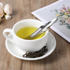 2 Pcs Stainless Steel Tea Diffuser with 1 Brush, Tea Infuser for Loose Leaf Tea, Loose Leaf Tea Steeper, Stick Pipe Tea Strainer, Long-handle Tea Filters for Tea, Coffee, Seasonings, Spices