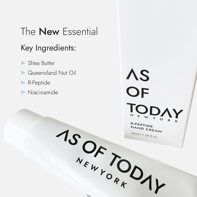 AS OF TODAY R-Peptide Hand Cream, Daily Moisturizer for Dry