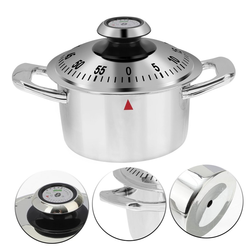 Ciieeo Mechanical Cooking Timer Creative Pot Shape Design for Management